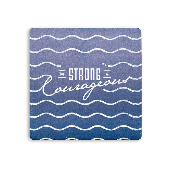 Be Strong and Courageous {Coasters} - coasters by The Commandment Co, The Commandment Co , Singapore Christian gifts shop