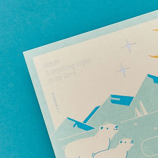 Made Everything Right In Its Time 萬物美好 (Blue) {Card} - Cards by Sunngift (森日禮), The Commandment Co , Singapore Christian gifts shop