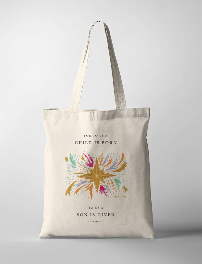A Child is Born {Tote Bag} - tote bag by YMI, The Commandment Co