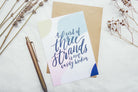 A cord of three strands is not easily broken greeting card design