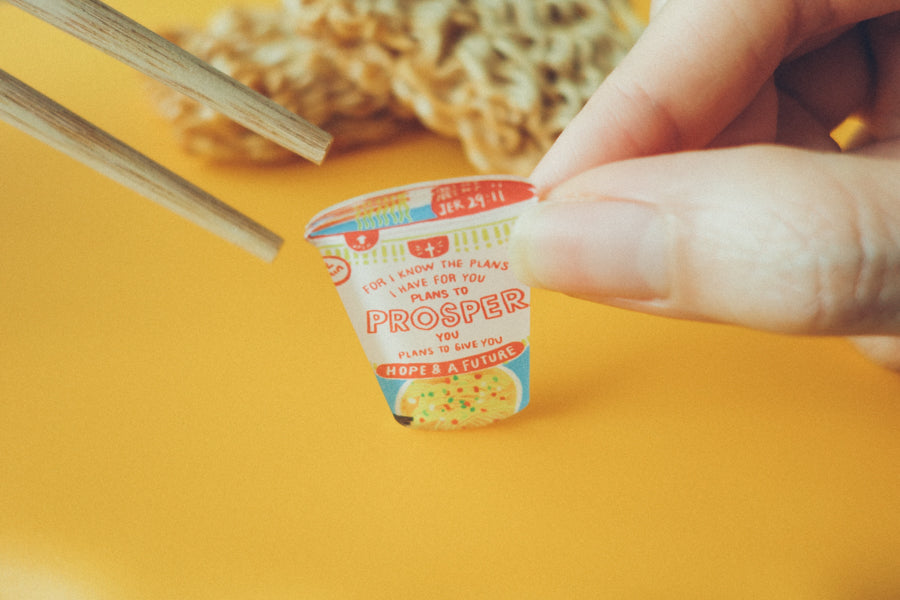 Cup Noodles Prosper {LOVE SUPERMARKET Pin} - Accessories by Hey New Day, The Commandment Co