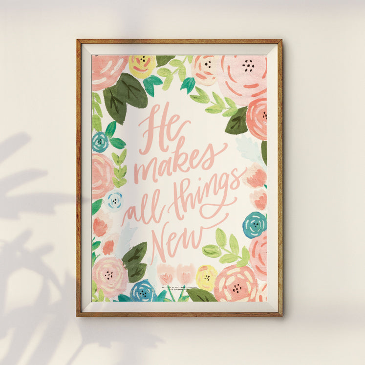 All Things New {Poster} - Posters by Small Hours Shop, The Commandment Co