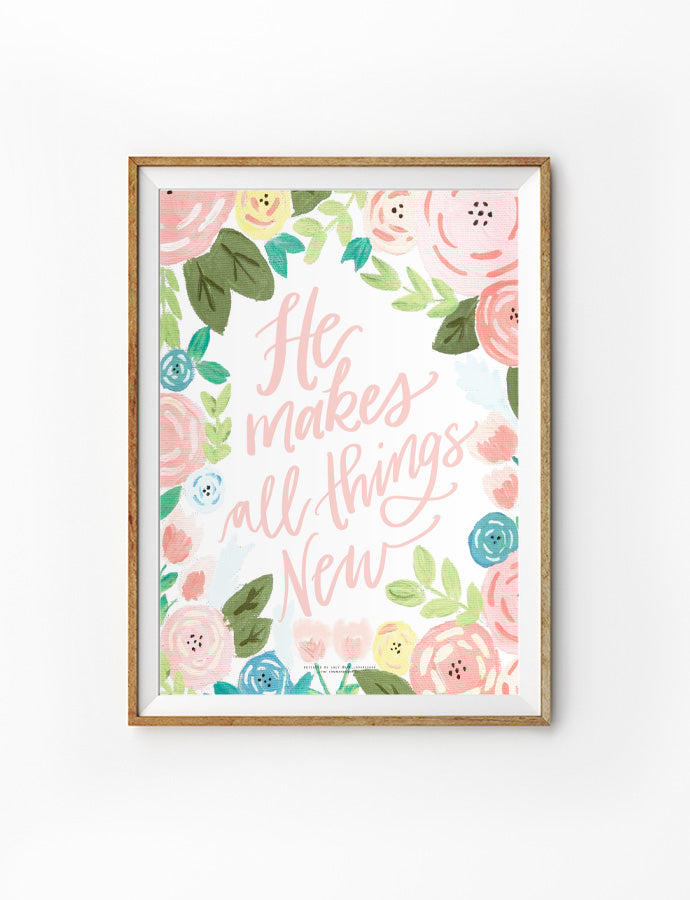 All Things New {Poster} - Posters by Small Hours Shop, The Commandment Co