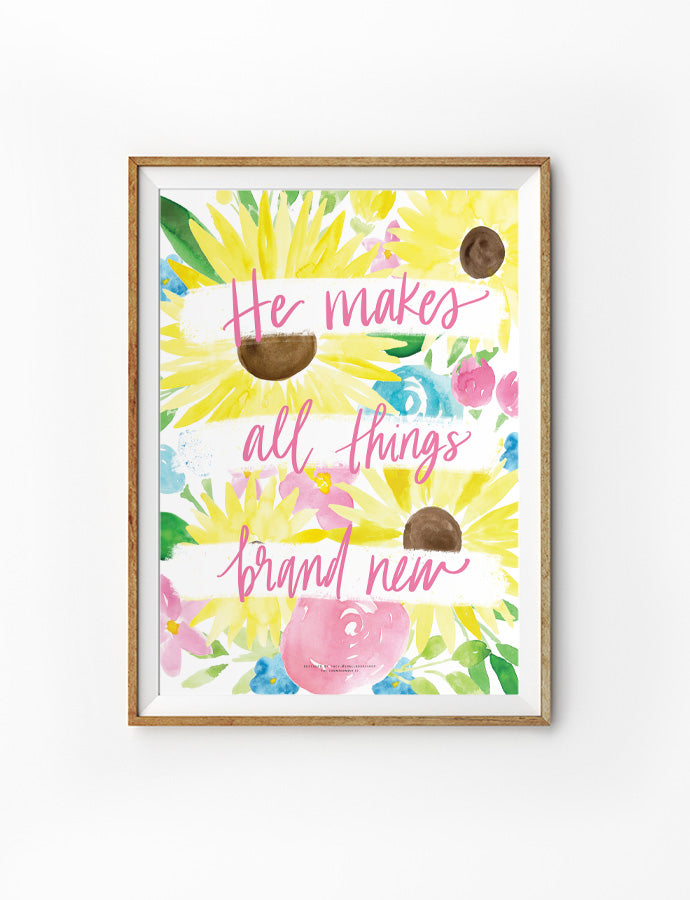 He Makes All Things Brand New {Poster} - Posters by Small Hours Shop, The Commandment Co , Singapore Christian gifts shop