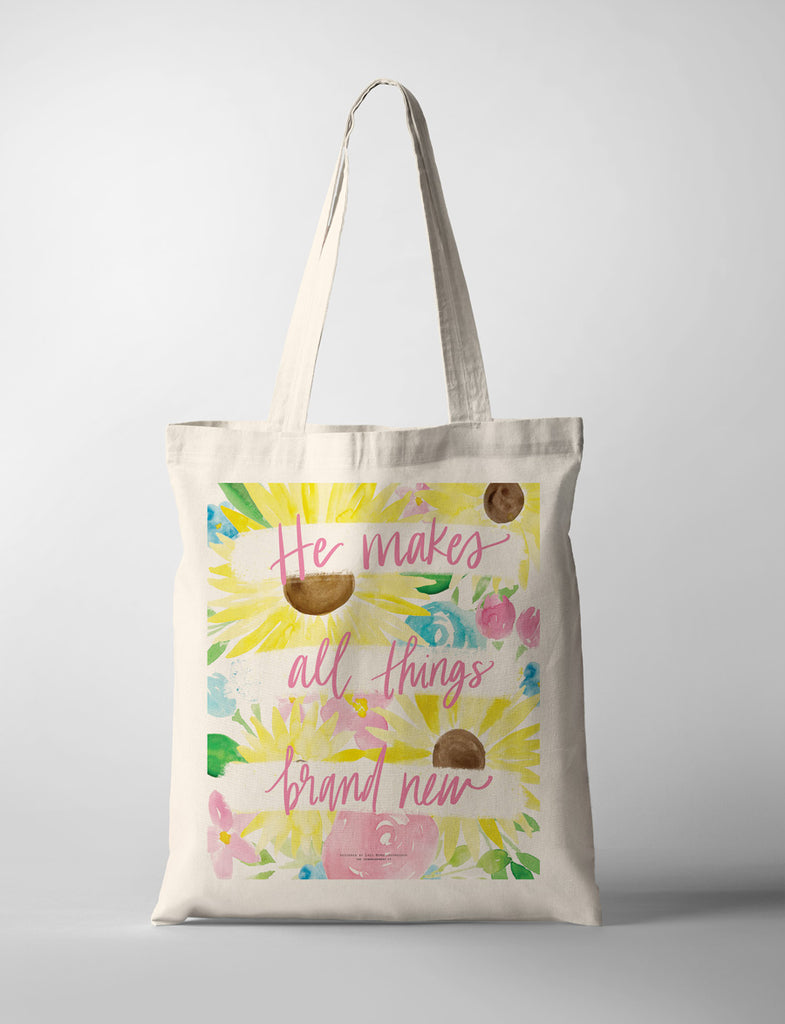 He Makes All Things Brand New {Tote Bag} - tote bag by Small Hours Shop, The Commandment Co , Singapore Christian gifts shop