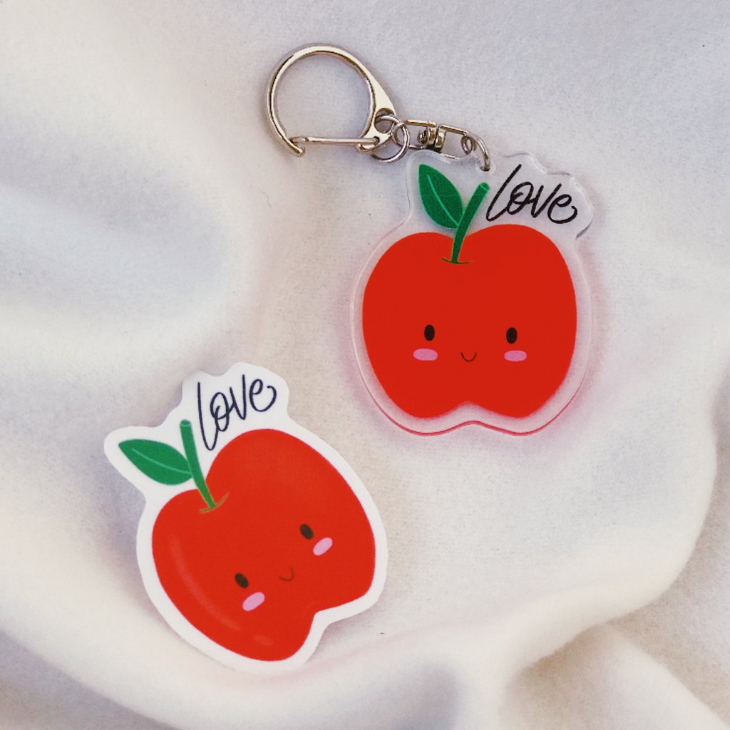 Love {Apple} | Acrylic Keychain