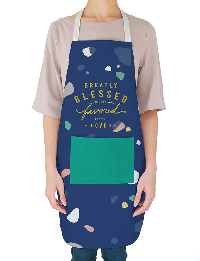 Greatly Blessed Highly Favored Deeply Loved {Apron} - Apron by The Commandment Co, The Commandment Co , Singapore Christian gifts shop