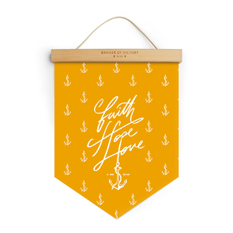 Faith Hope Love {Banner of Victory} - Banners by The Commandment Co, The Commandment Co , Singapore Christian gifts shop