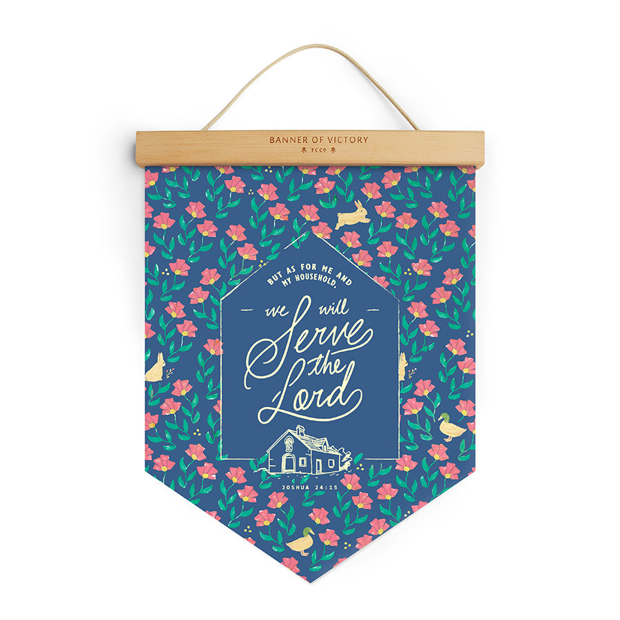 We Will Serve The Lord {Banner of Victory} - Banners by The Commandment Co, The Commandment Co , Singapore Christian gifts shop