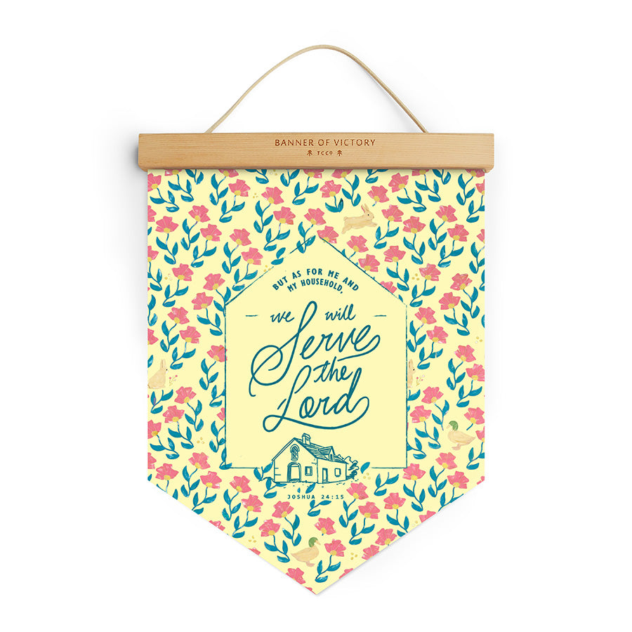 We Will Serve The Lord {Banner of Victory} - Banners by The Commandment Co, The Commandment Co , Singapore Christian gifts shop