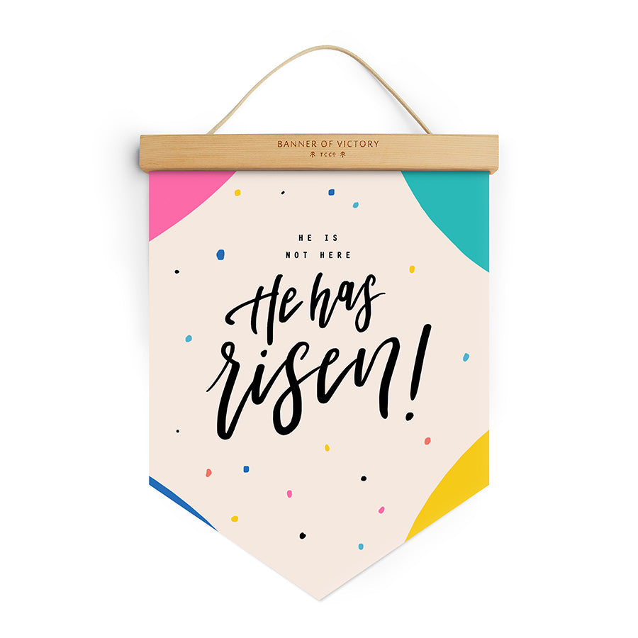 He Has Risen {Banner of Victory} - Banners by The Commandment Co, The Commandment Co , Singapore Christian gifts shop