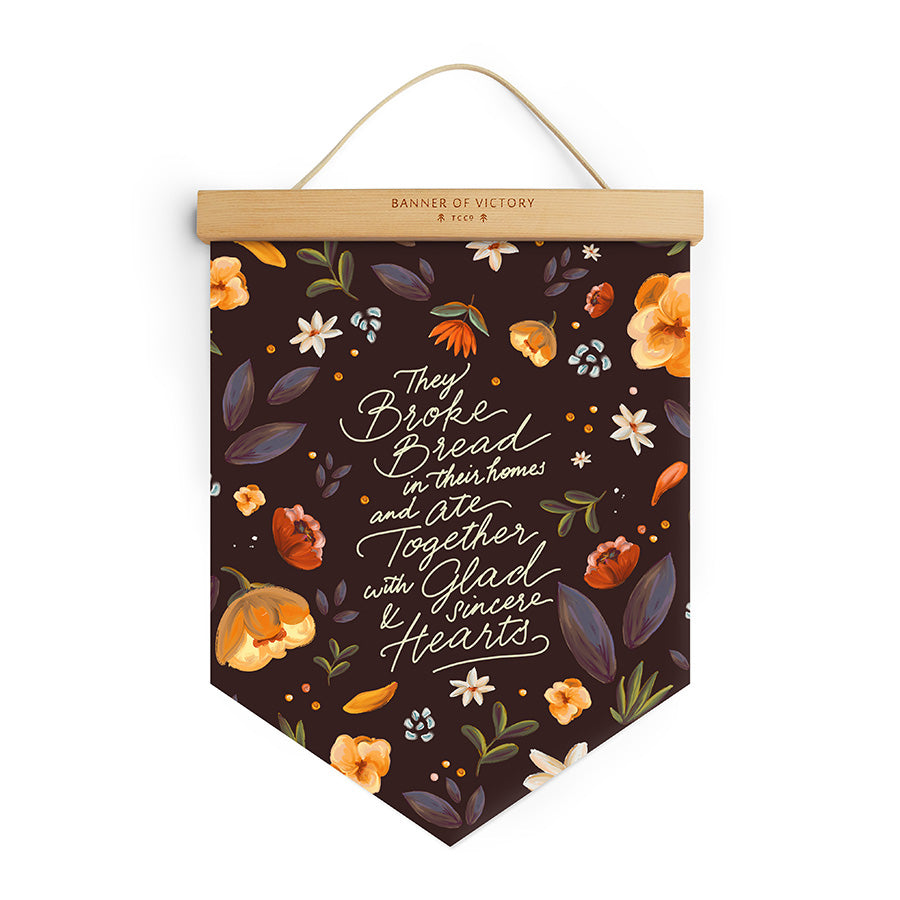 With Glad & Sincere Hearts {Banner of Victory} - Banners by The Commandment Co, The Commandment Co , Singapore Christian gifts shop