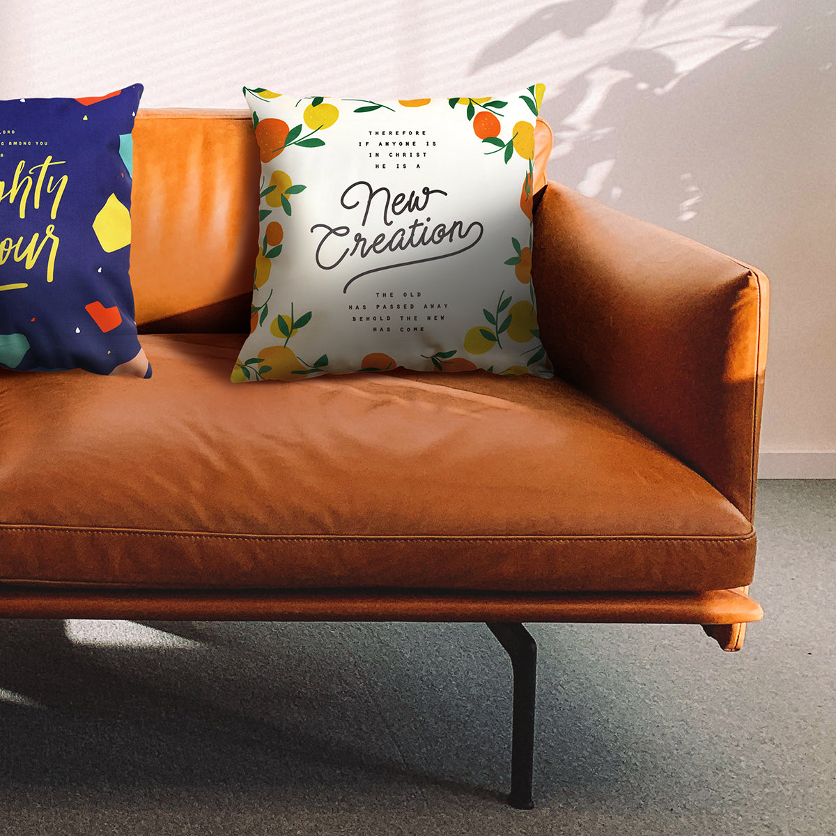 In Christ He Is A New Creation {Cushion Cover} - Cushion Covers by The Commandment Co, The Commandment Co , Singapore Christian gifts shop