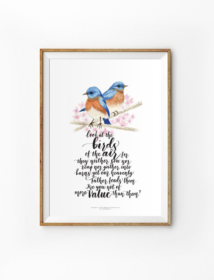 Birds {Poster} - Posters by heartstringsincolours, The Commandment Co , Singapore Christian gifts shop