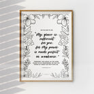 my grace is sufficient for you, for my power is made perfect in weakness bible art poster design