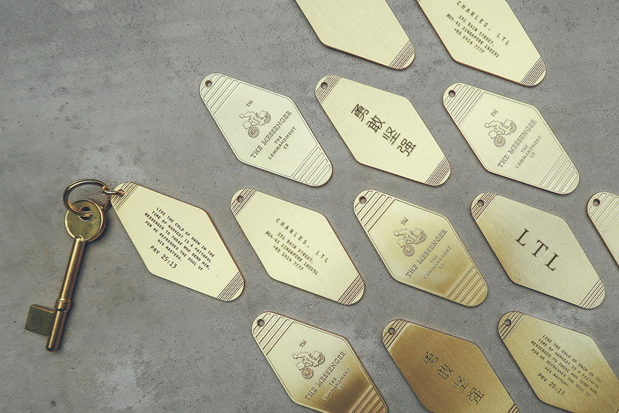 Hotel Brass Keychain - Keychain by The Messenger by TCCO, The Commandment Co , Singapore Christian gifts shop