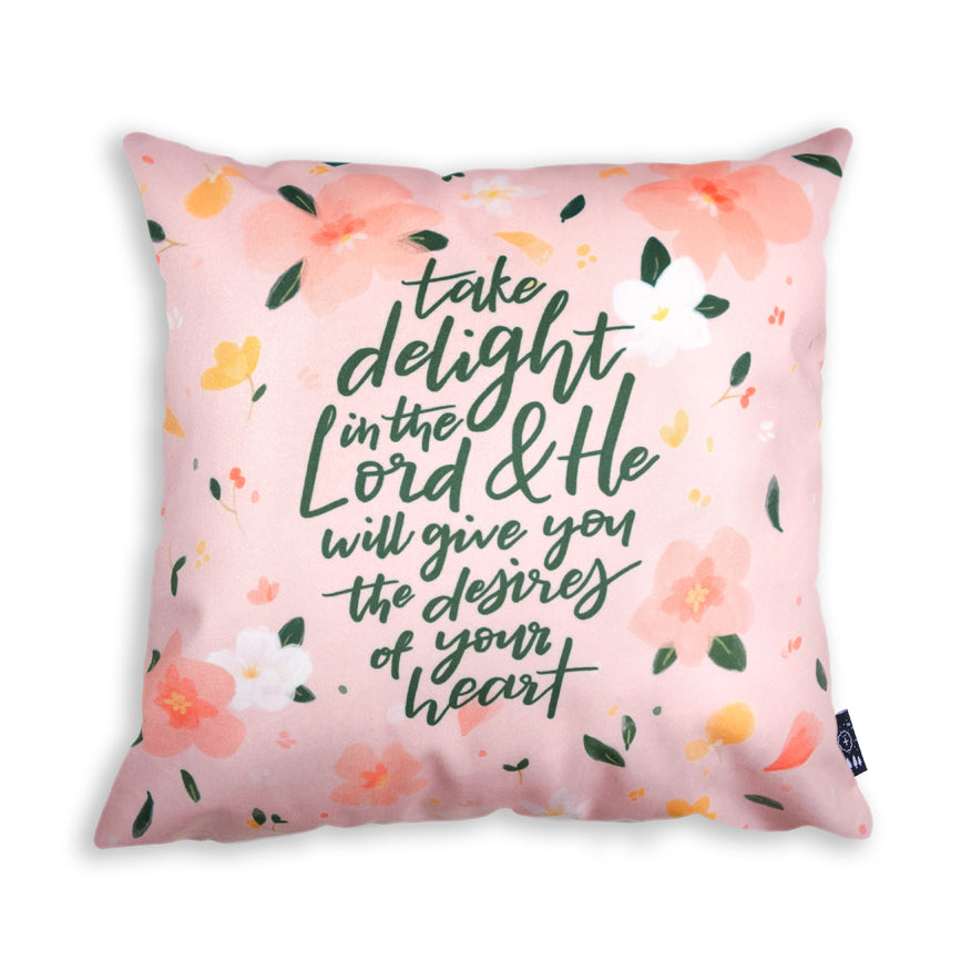 Take delight in the Lord {Cushion Cover} - Cushion Covers by The Commandment Co, The Commandment Co , Singapore Christian gifts shop