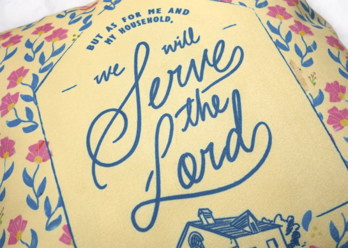We will serve the Lord V2 {Cushion Cover} - Cushion Covers by The Commandment Co, The Commandment Co , Singapore Christian gifts shop