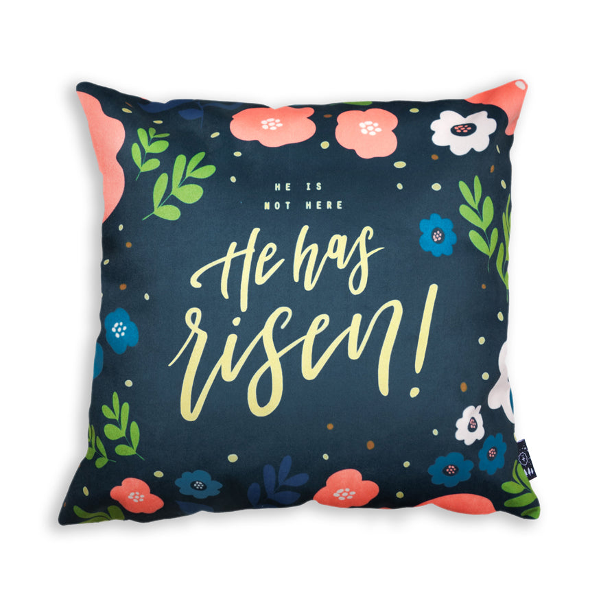 He has Risen! (Floral) {Cushion Cover} - Cushion Covers by The Commandment Co, The Commandment Co , Singapore Christian gifts shop