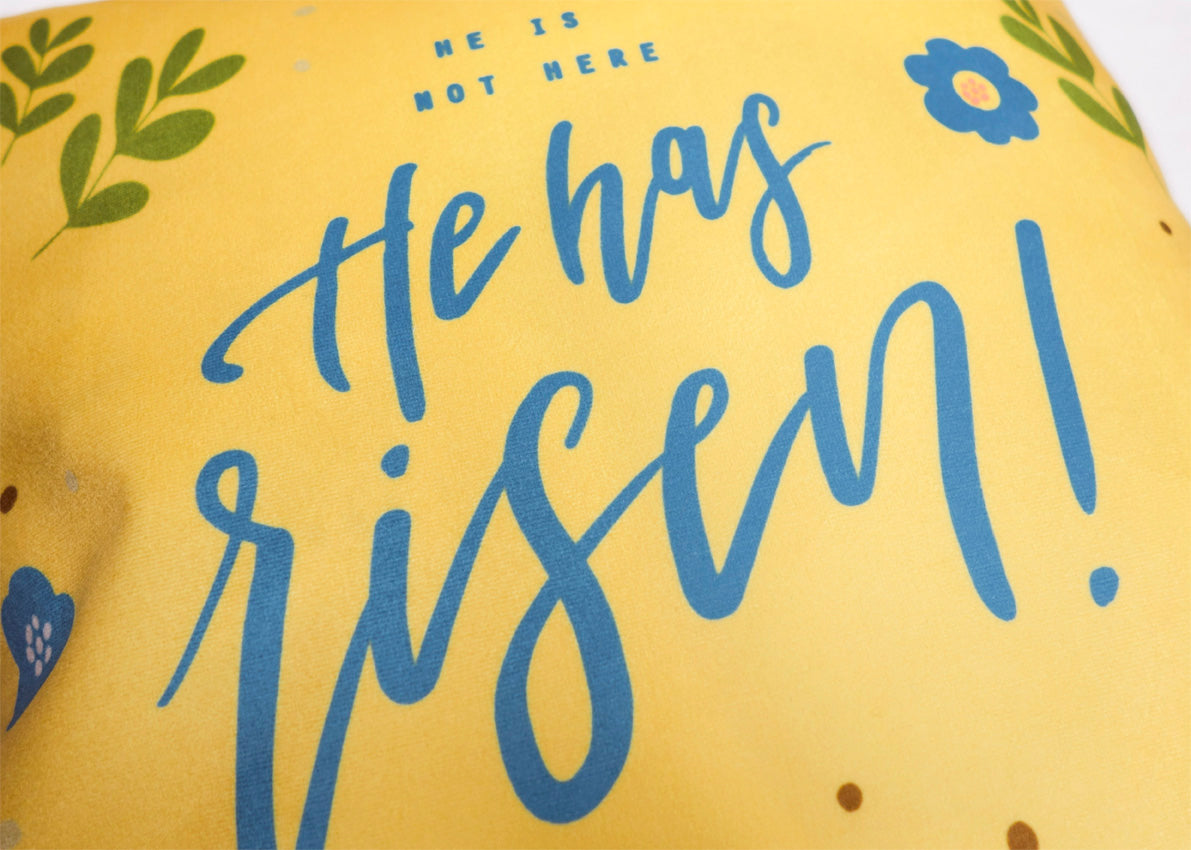 He has Risen! (Floral) {Cushion Cover} - Cushion Covers by The Commandment Co, The Commandment Co , Singapore Christian gifts shop