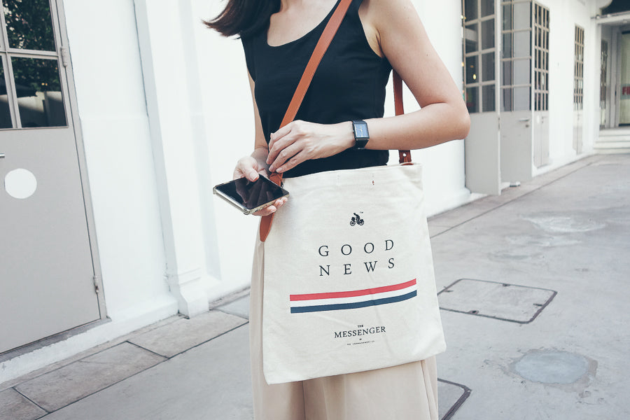 Good News {Sling Bag} - tote bag by The Messenger by TCCO, The Commandment Co , Singapore Christian gifts shop