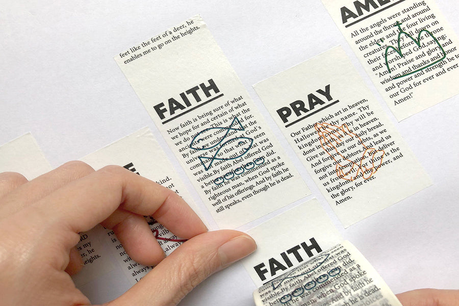 Amen Joy Faith Pray Love {Set of 2 Washi Tape} - Stickers by The Commandment Co, The Commandment Co