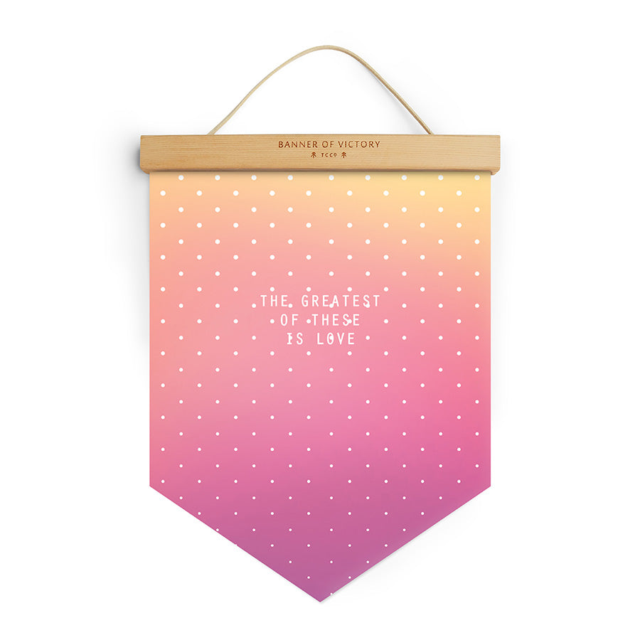 The Greatest of These is Love {Banner of Victory} - Banners by The Commandment Co, The Commandment Co , Singapore Christian gifts shop