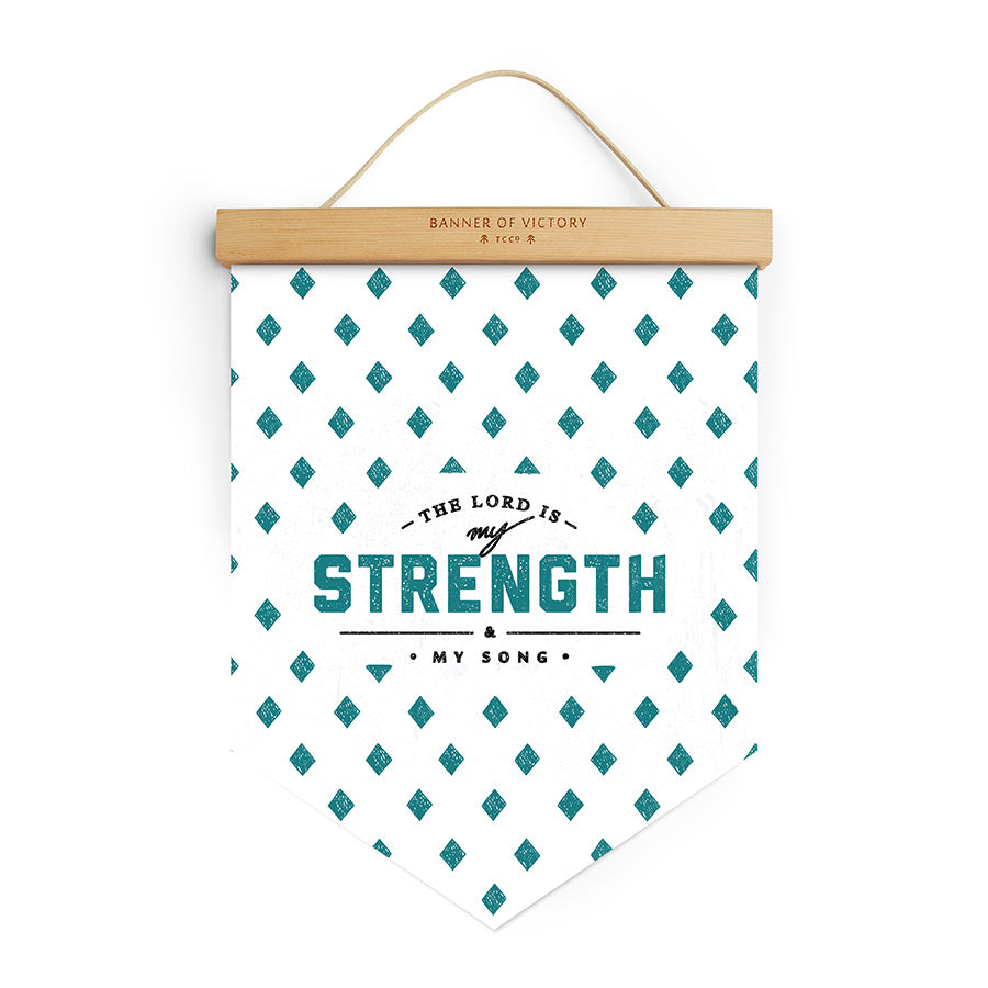 The Lord Is My Strength And My Song {Banner of Victory} - Banners by The Commandment Co, The Commandment Co , Singapore Christian gifts shop