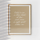 Clean Heart {Poster} - Posters by Ink Scripture, The Commandment Co , Singapore Christian gifts shop