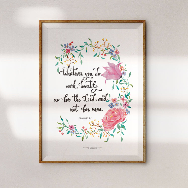 Whatever You Do {Poster} - Posters by Love Ann Joy, The Commandment Co , Singapore Christian gifts shop
