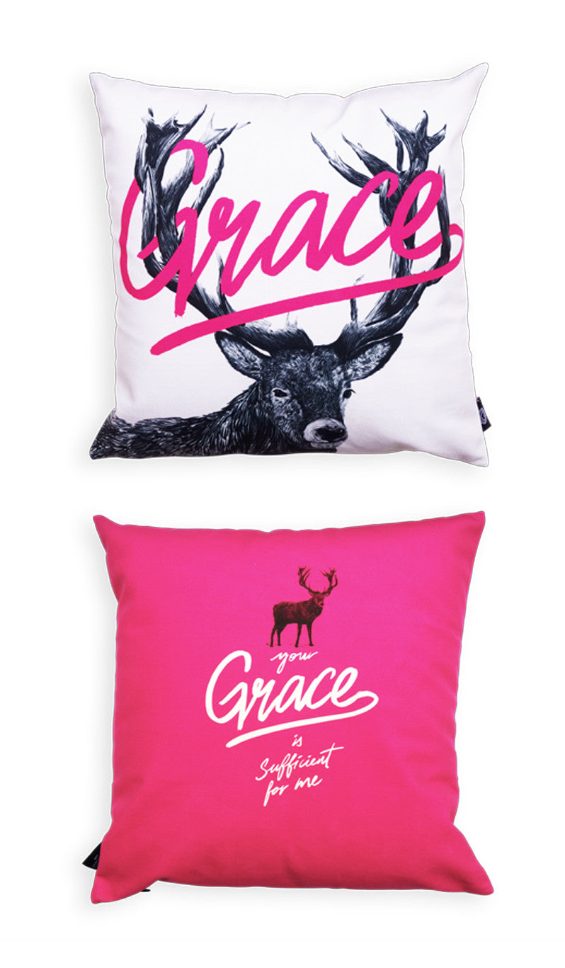 Pencil - Your Grace Is Sufficient For Me {Cushion Cover} - Cushion Covers by The Commandment, The Commandment Co , Singapore Christian gifts shop