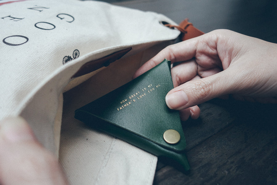 Leather Coin Pouch - Coin Pouch by The Messenger by TCCO, The Commandment Co , Singapore Christian gifts shop