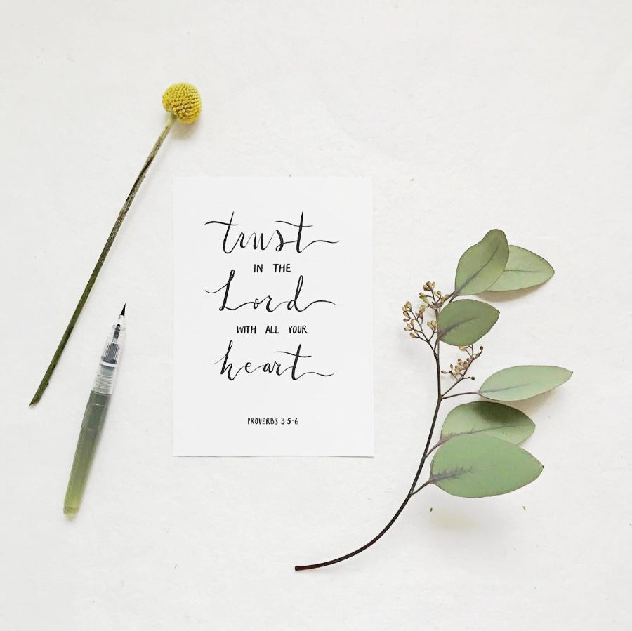 Trust in the Lord | Artprints - Cards by Dora Prints, The Commandment Co , Singapore Christian gifts shop