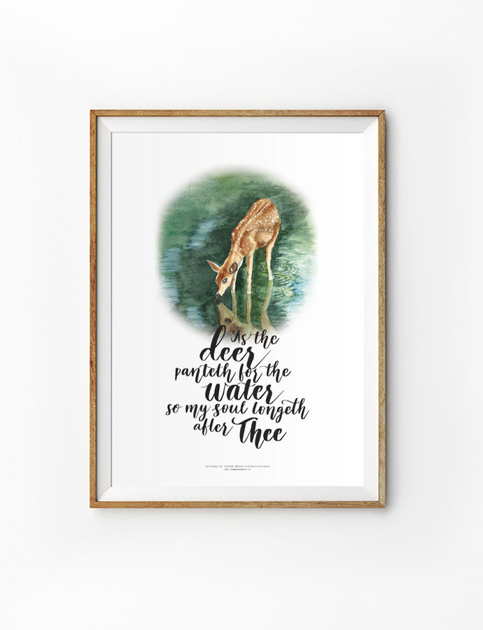 Deer {Poster} - Posters by heartstringsincolours, The Commandment Co , Singapore Christian gifts shop