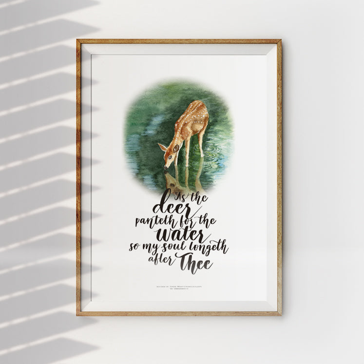 Deer {Poster} - Posters by heartstringsincolours, The Commandment Co , Singapore Christian gifts shop