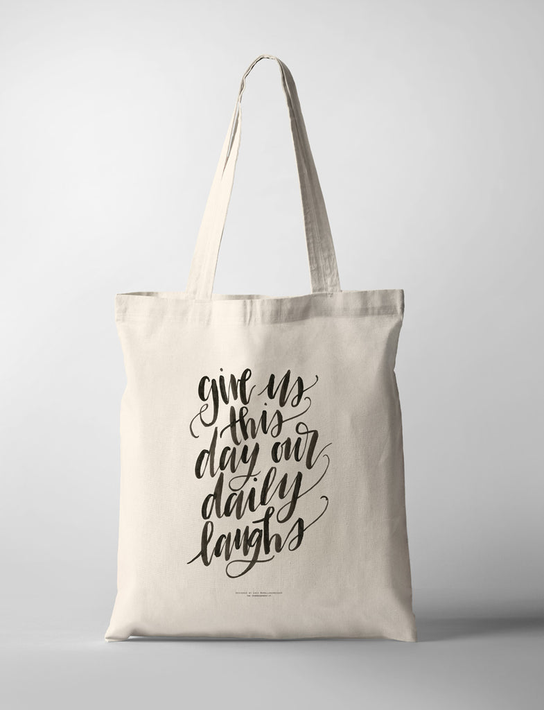 Give Us Daily Laughs {Tote Bag} - tote bag by Small Hours Shop, The Commandment Co , Singapore Christian gifts shop