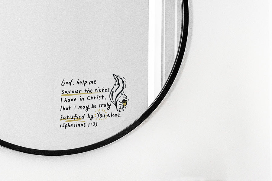 Truly Satisfied by You Alone {Mirror Decal Stickers} - Decal by YMI, The Commandment Co , Singapore Christian gifts shop
