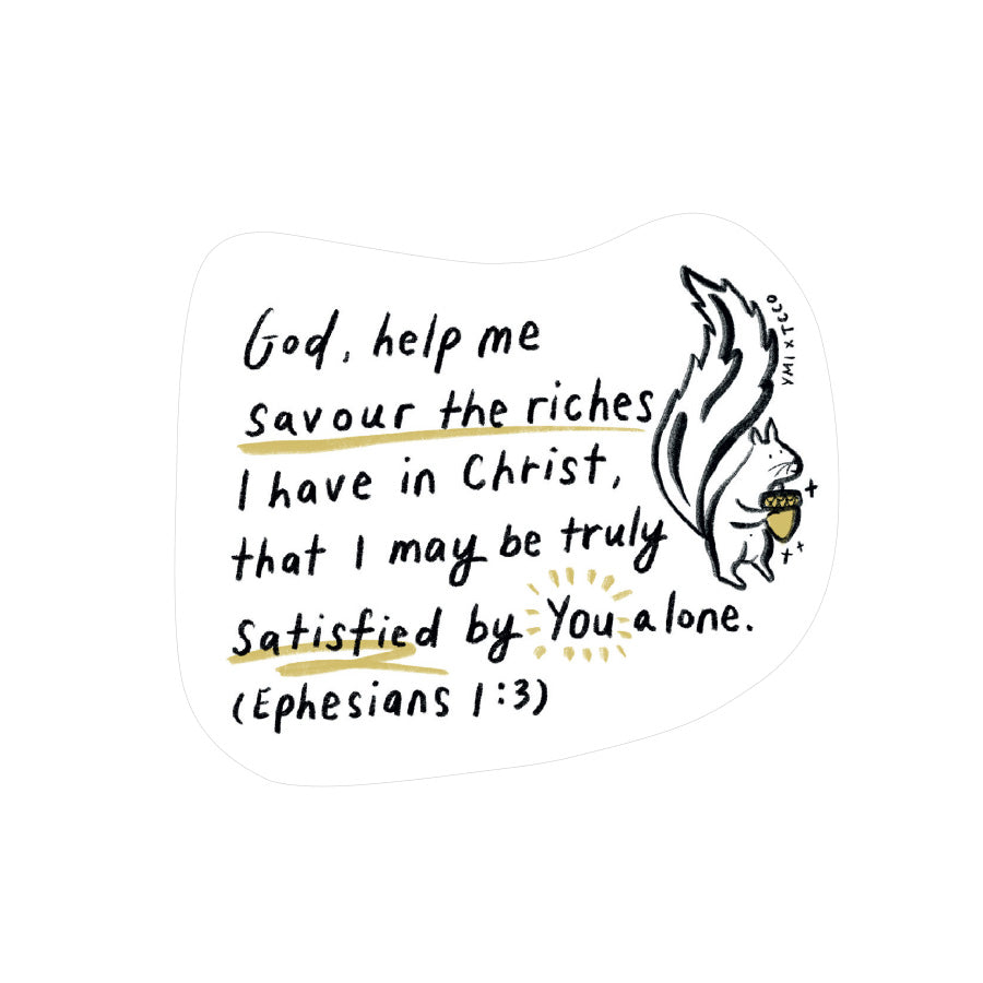 Truly Satisfied by You Alone {Mirror Decal Stickers} - Decal by YMI, The Commandment Co , Singapore Christian gifts shop