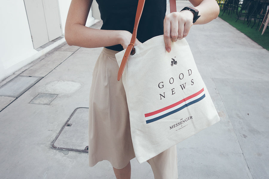 Good News {Sling Bag} - tote bag by The Messenger by TCCO, The Commandment Co , Singapore Christian gifts shop