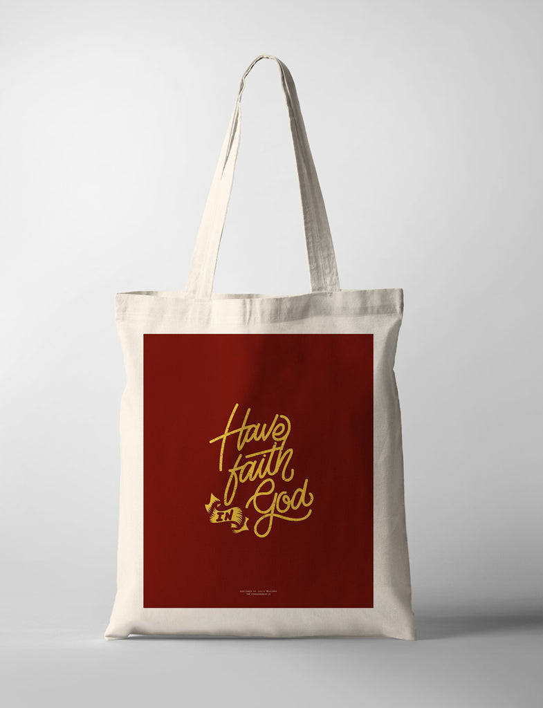 Have Faith In God Christianity fashion tote bag by Singapore local gift store
