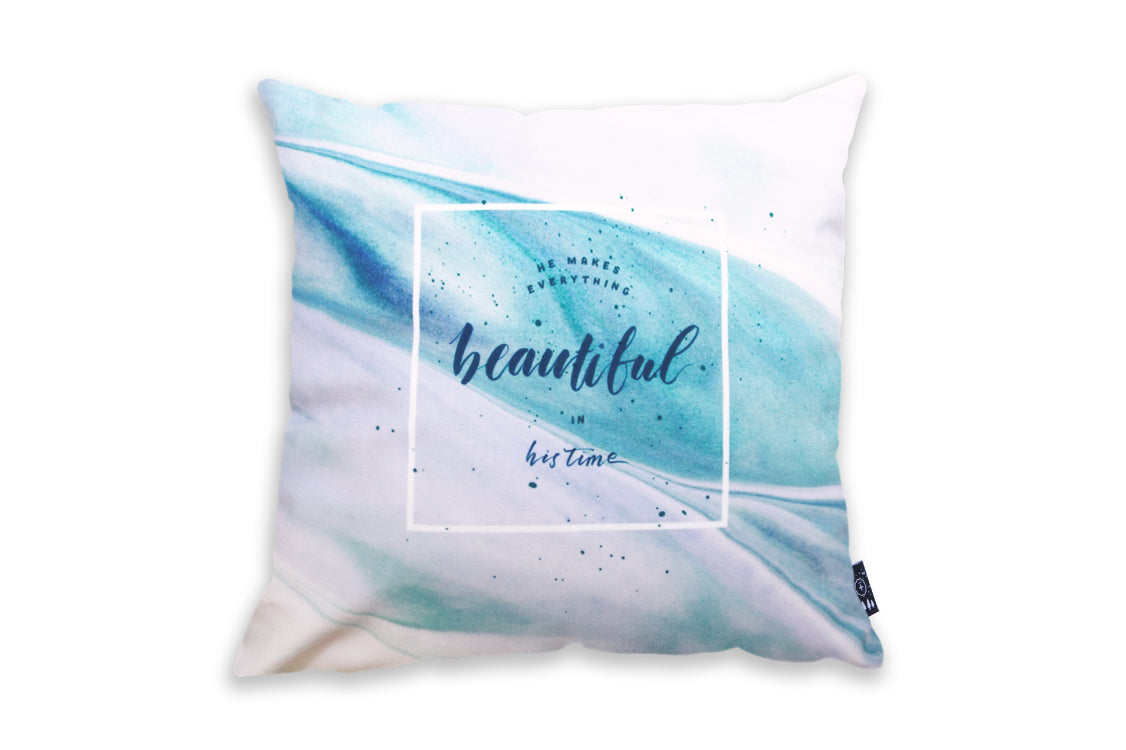 Beautiful In His Time {Cushion Cover} - Cushion Covers by The Commandment Co, The Commandment Co , Singapore Christian gifts shop