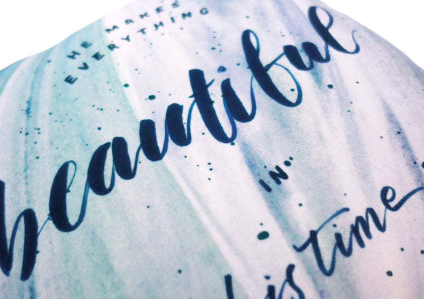 Beautiful In His Time {Cushion Cover} - Cushion Covers by The Commandment Co, The Commandment Co , Singapore Christian gifts shop