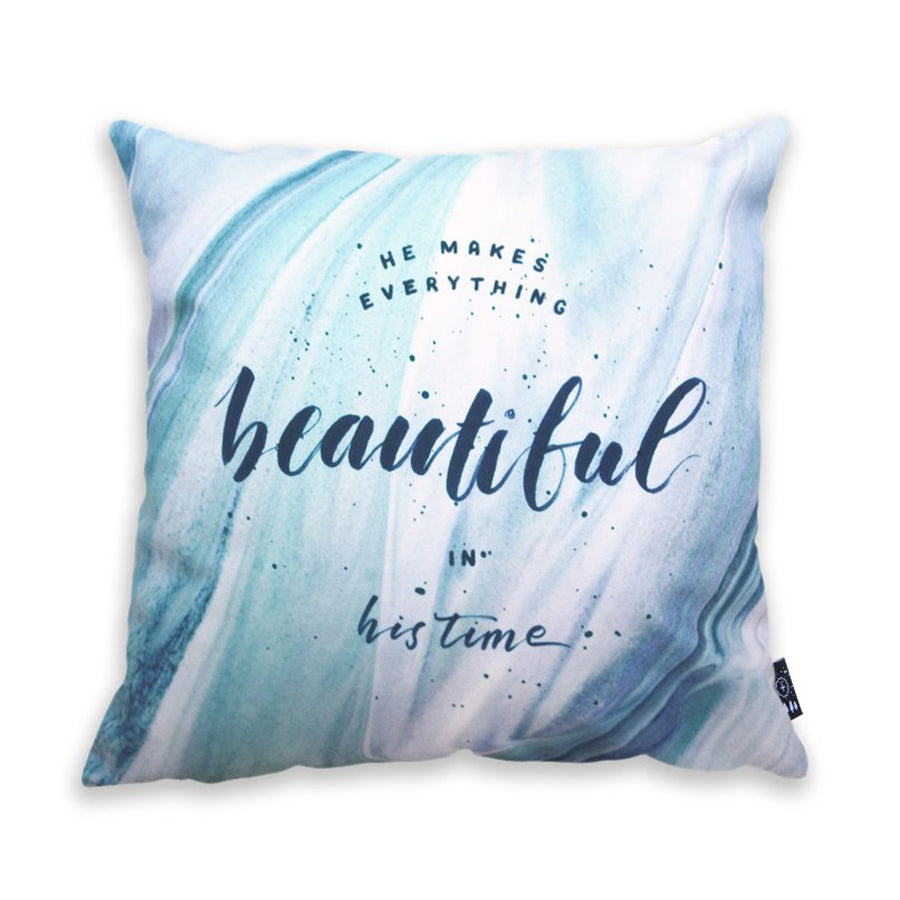 Beautiful In His Time {Cushion Cover} - Cushion Covers by The Commandment Co, The Commandment Co , Singapore Christian gifts shop
