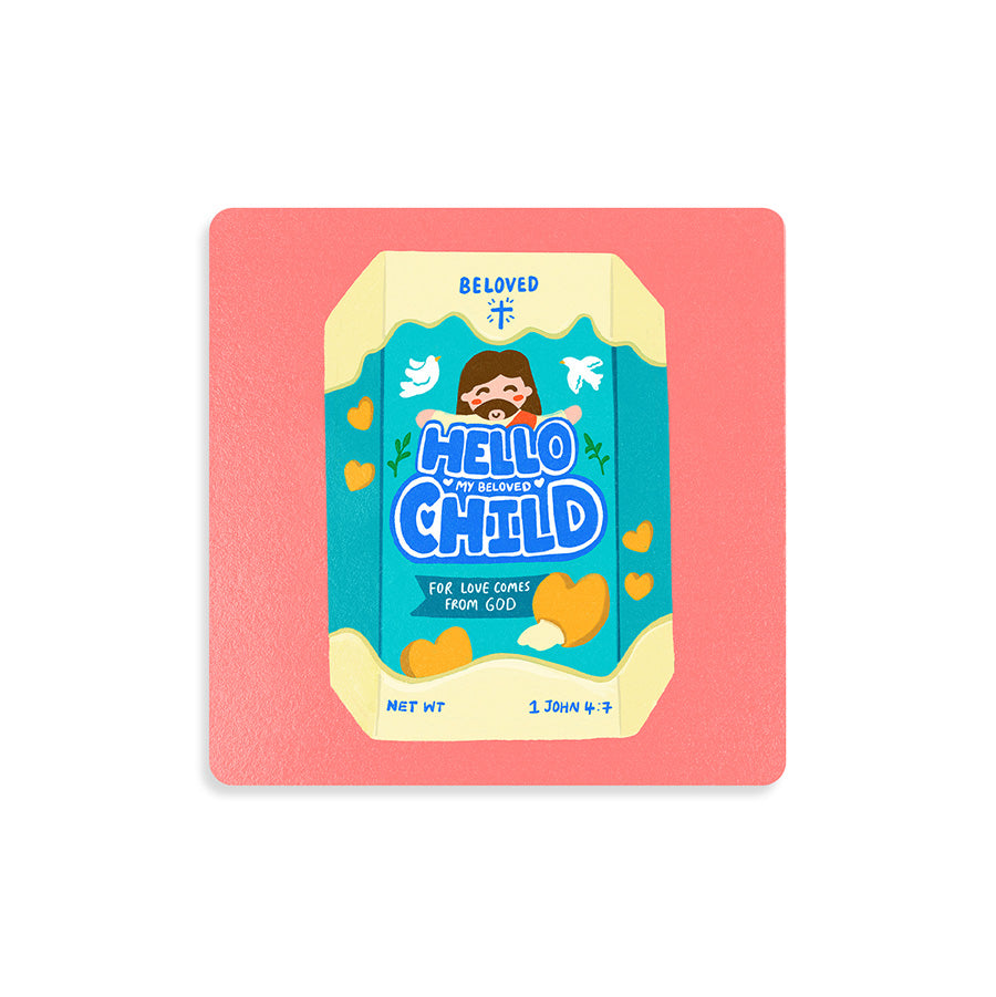 Hello Child Chocolate Biscuit | Coasters {LOVE SUPERMARKET} - coasters by The Commandment Co, The Commandment Co , Singapore Christian gifts shop