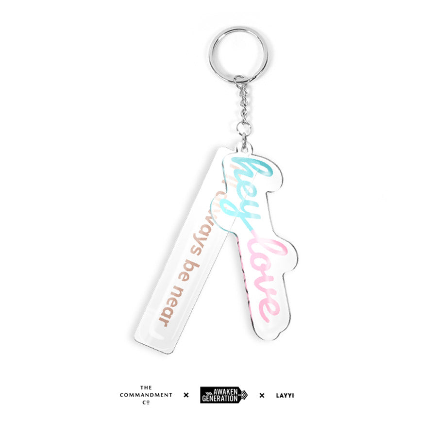 Hey Love Acrylic Keychain - Keychain by The Commandment, The Commandment Co , Singapore Christian gifts shop