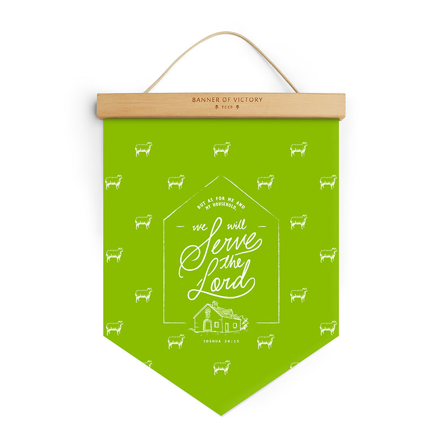 We Will Serve The Lord {Banner of Victory} - Banners by The Commandment Co, The Commandment Co , Singapore Christian gifts shop
