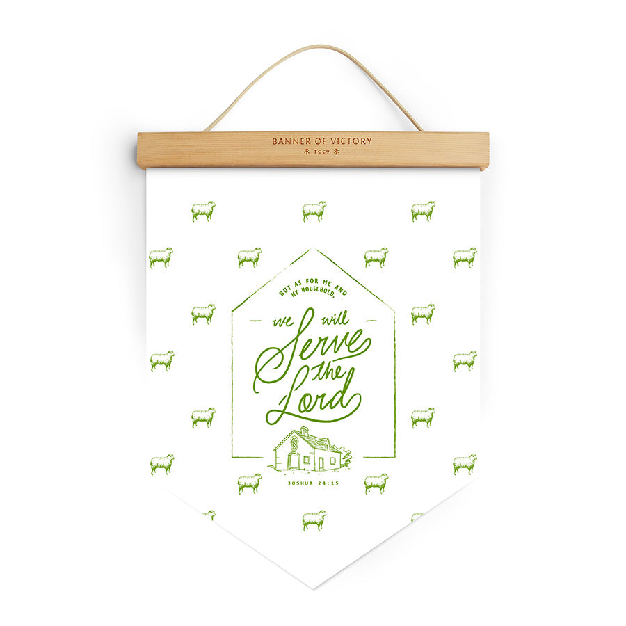 We Will Serve The Lord {Banner of Victory} - Banners by The Commandment Co, The Commandment Co , Singapore Christian gifts shop