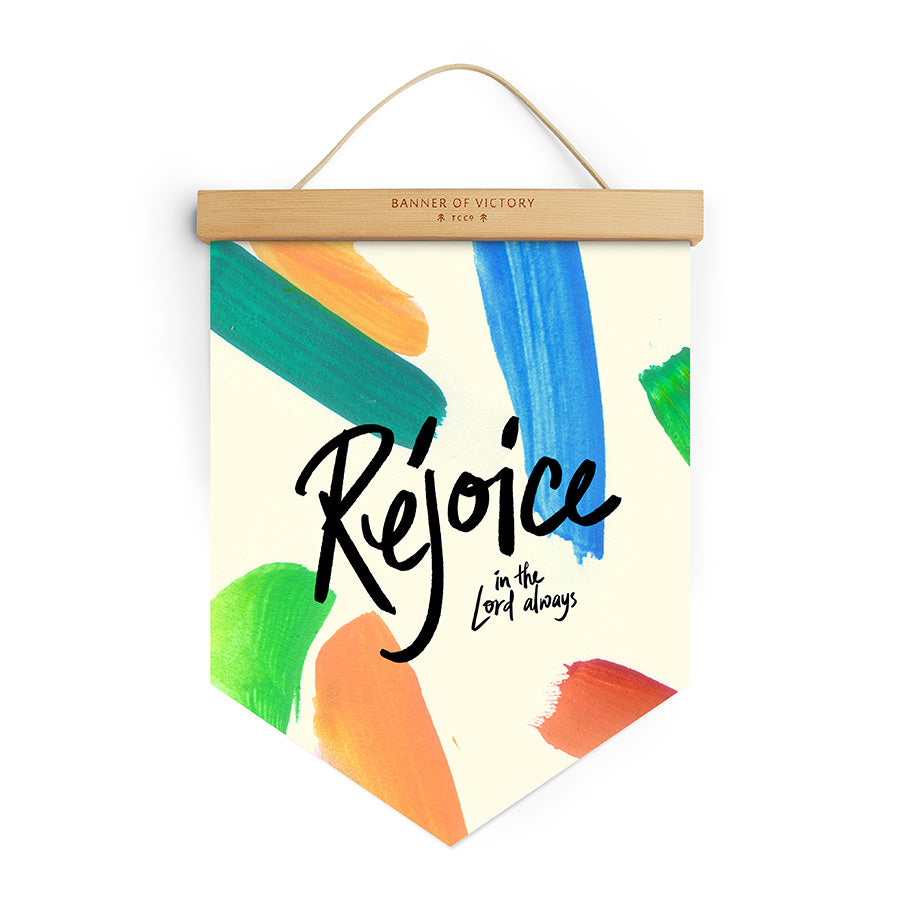 Rejoice In The Lord Always {Banner of Victory} - Banners by The Commandment Co, The Commandment Co , Singapore Christian gifts shop