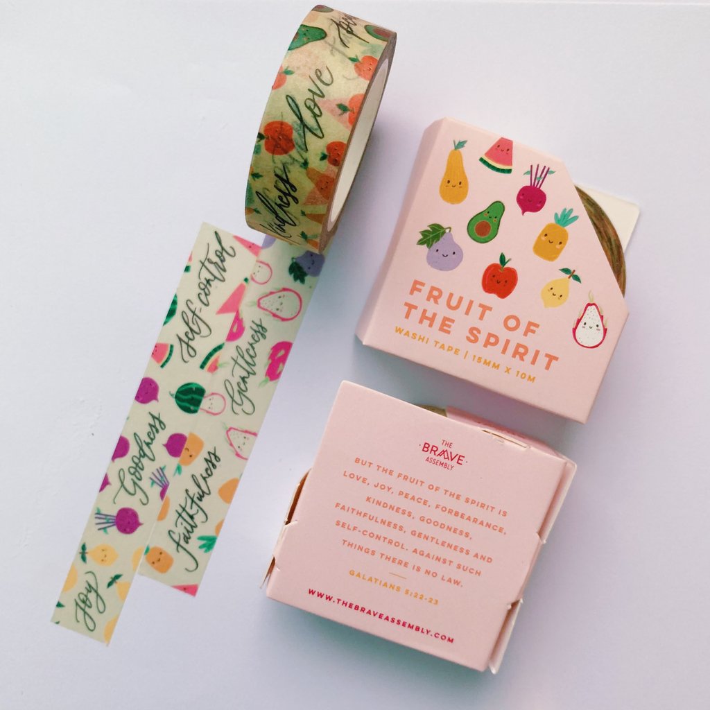 Fruit of The Spirit | Washi Tape - Stickers by The Brave Assembly, The Commandment Co , Singapore Christian gifts shop