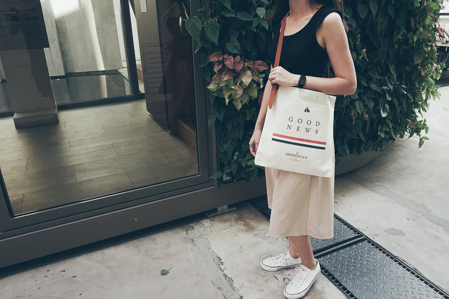 Good News {Sling Bag} - tote bag by The Messenger by TCCO, The Commandment Co , Singapore Christian gifts shop
